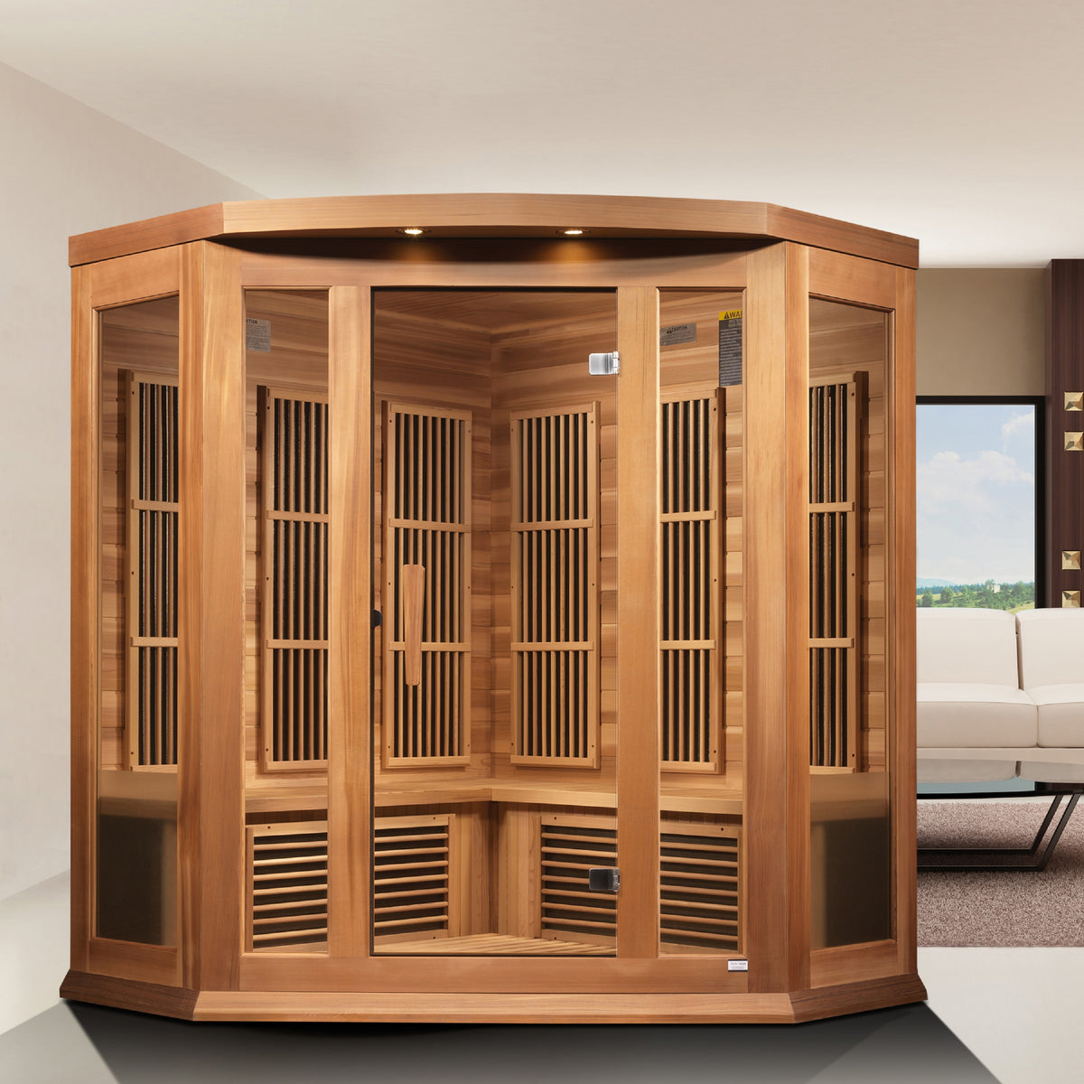 Maxxus 3 Person Corner Low EMF Infrared Sauna